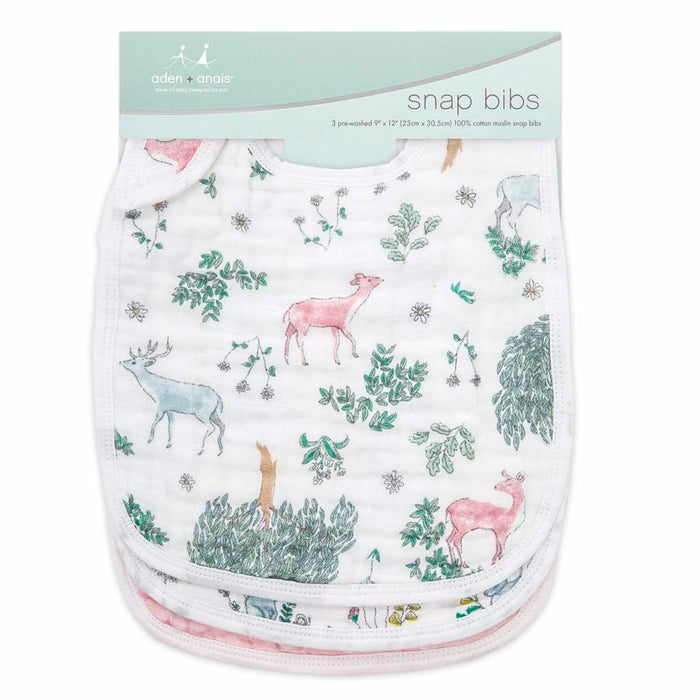 Aden and Anais - Classic Snap Bibs 3-pack Forest Fantasy
