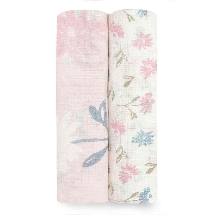 Aden and Anais Essentials Swaddles 2-pack Vintage Floral