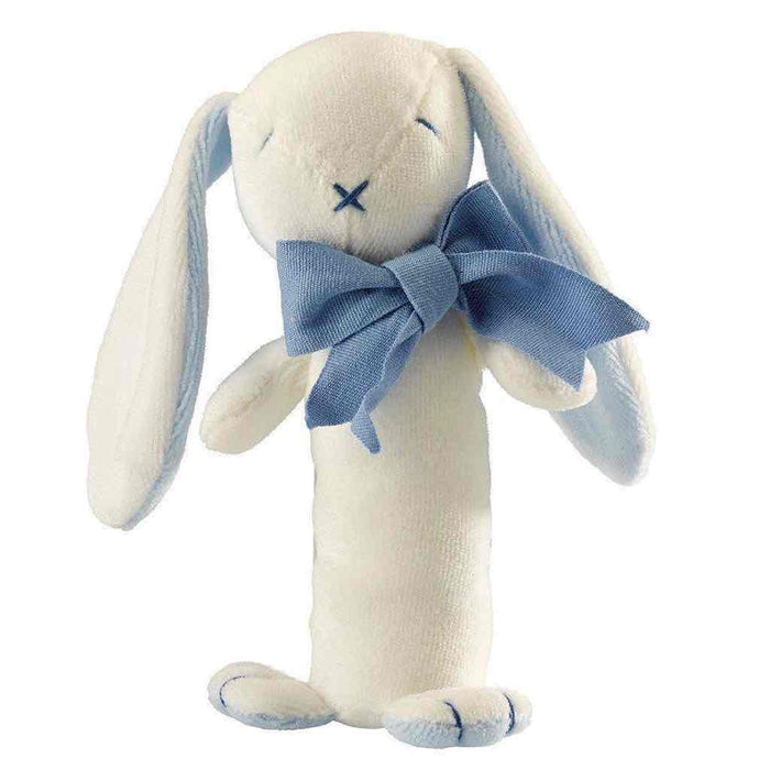 Maud n Lil Blue Oscar the Bunny Organic Toy Stick Rattle