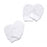 Marquise Cotton Mittens 2 Pairs - Grey and White